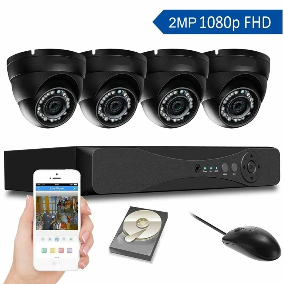 CCTV Camera Dome SYSTEM Security 500gb hard - Image 1