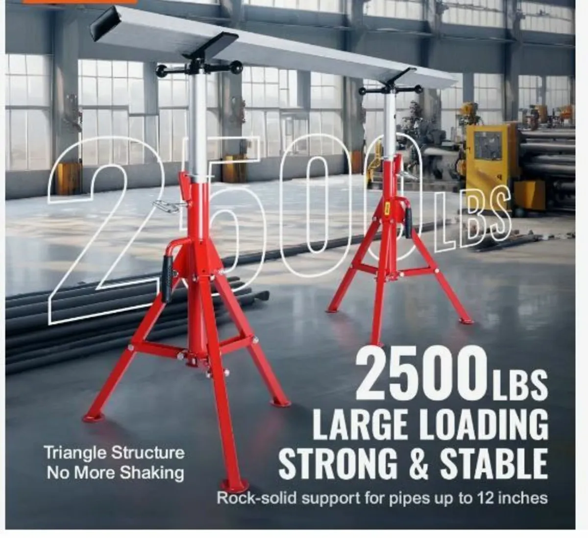 V Head Pipe Stand Adjustable - Image 3