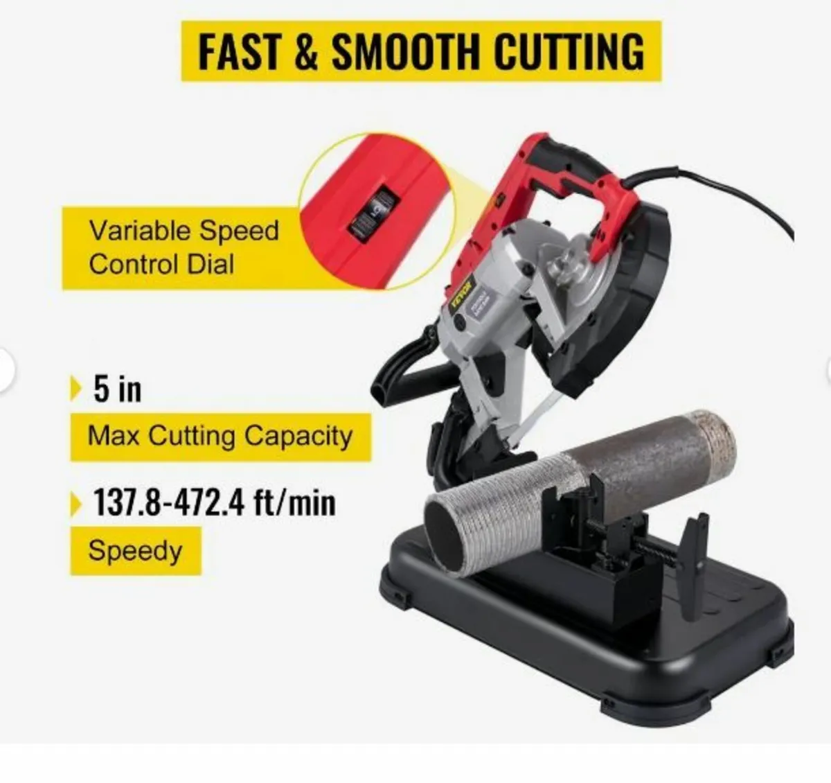 Portable Band Saw, 127 mm x 127 mm Cutting - Image 2