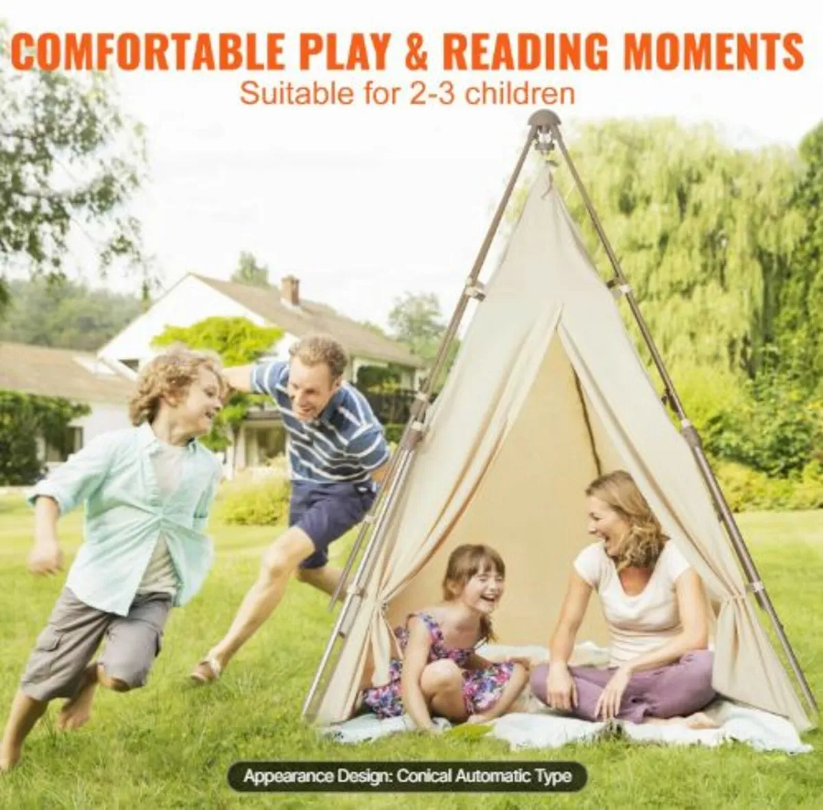 Kids Play Tent,Teepee Tent for Kids 1-5 Years Old - Image 4