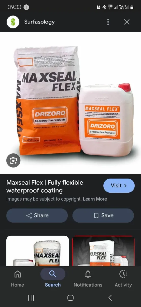 MaxSeal Flex waterproof coating slurry mix