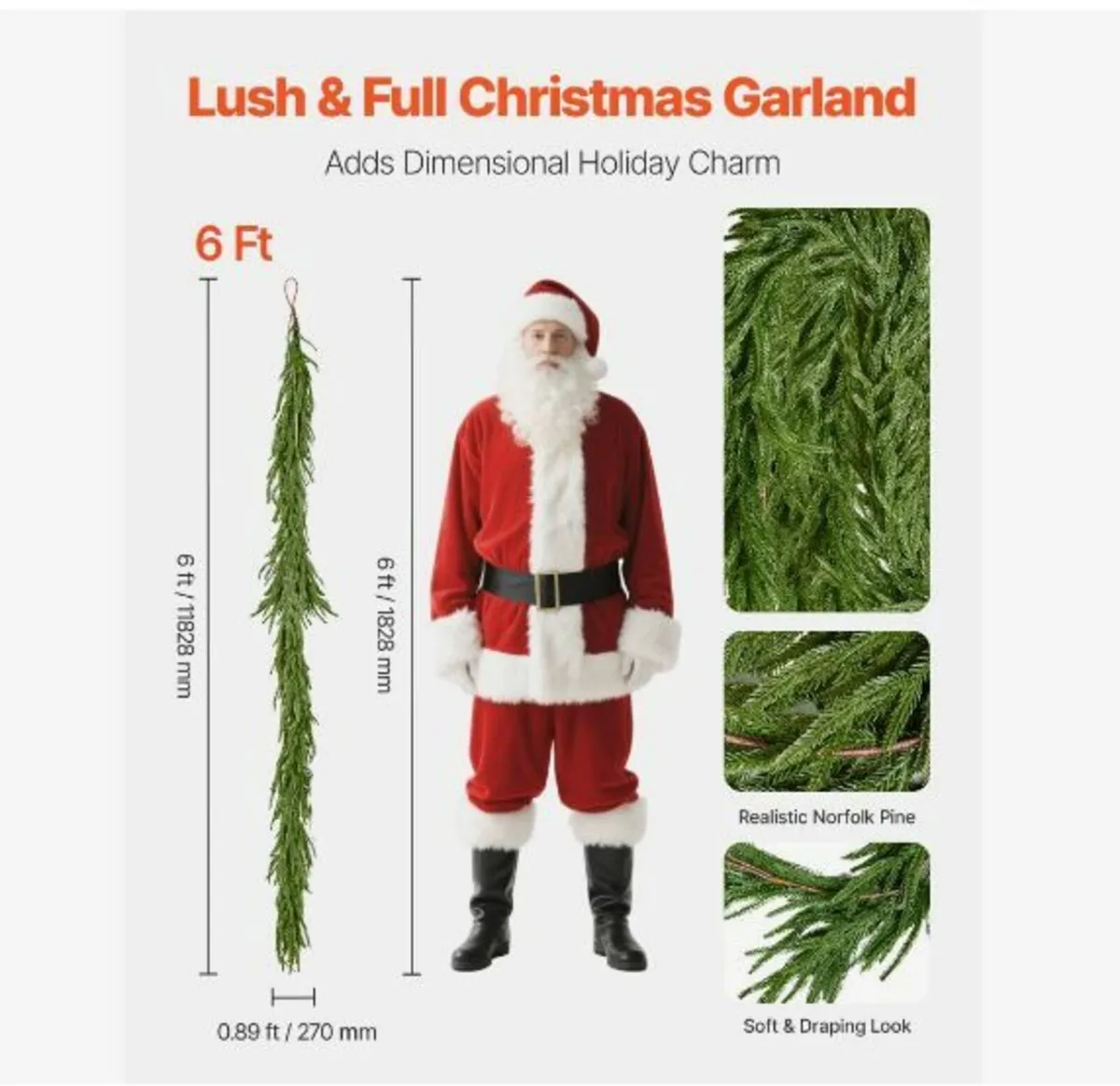 Christmas Garland, 1828 mm - Image 1