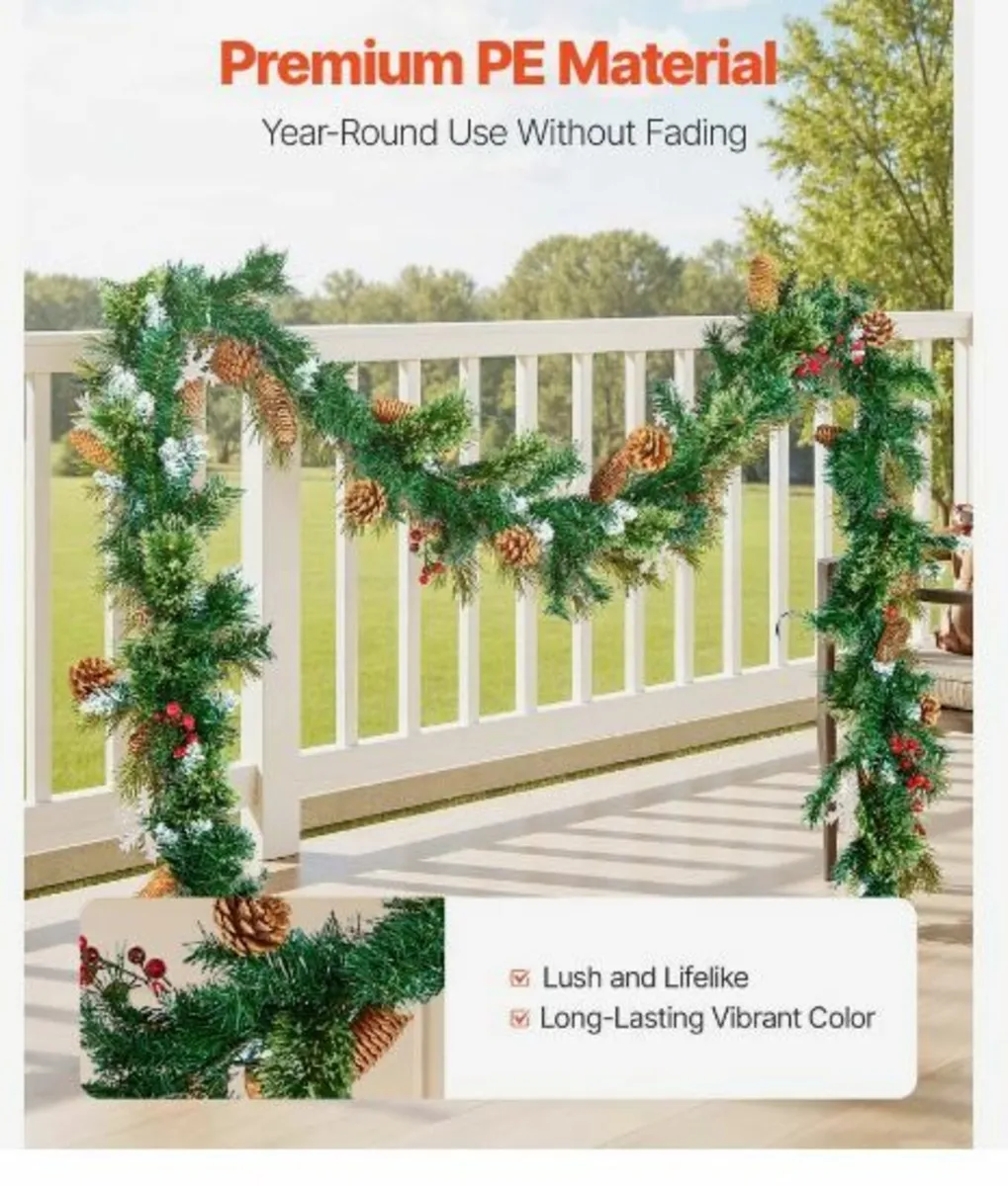 Christmas Garland, 2750mm Artificial - Image 4