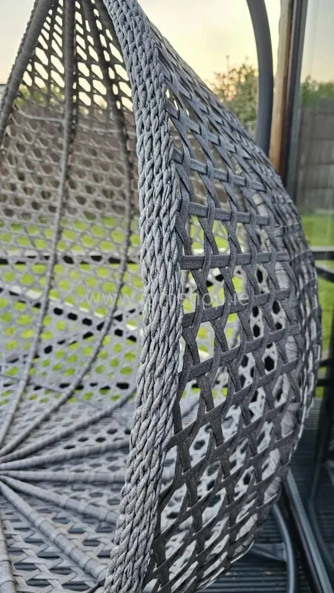 Garden Rattan Swing Egg Chair - Image 3