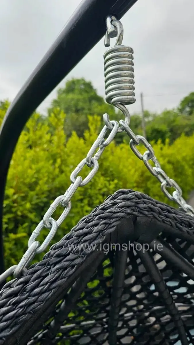 Garden Rattan Swing Egg Chair - Image 4