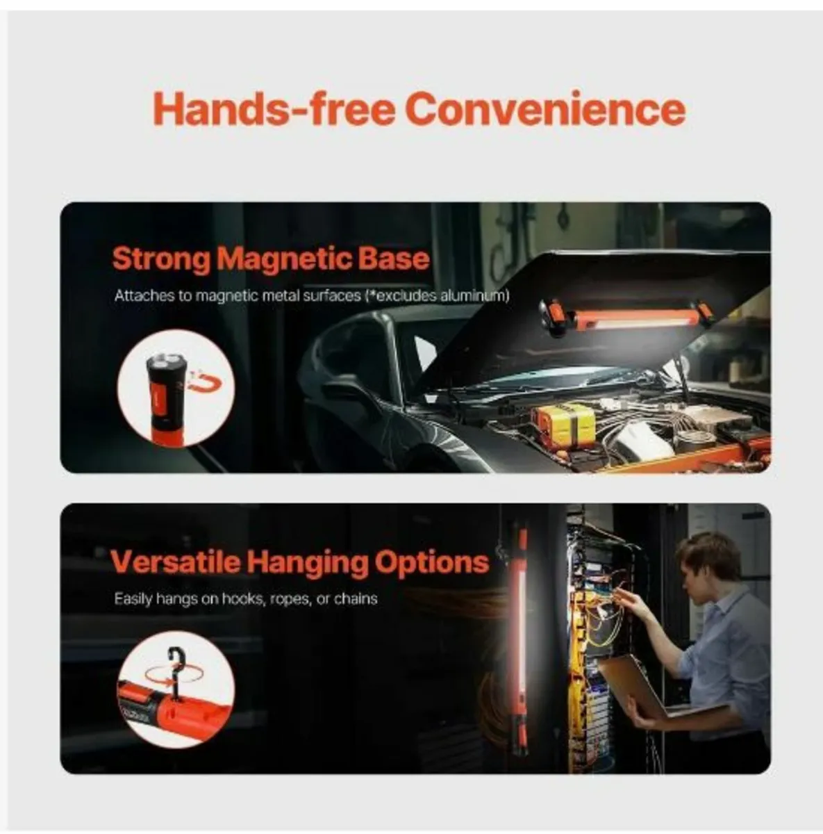 Underhood Work Light, 1250LM, 6000mAh Rechargeable - Image 3