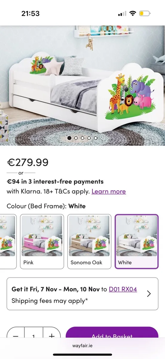 Toddler bed with mattress - Image 1