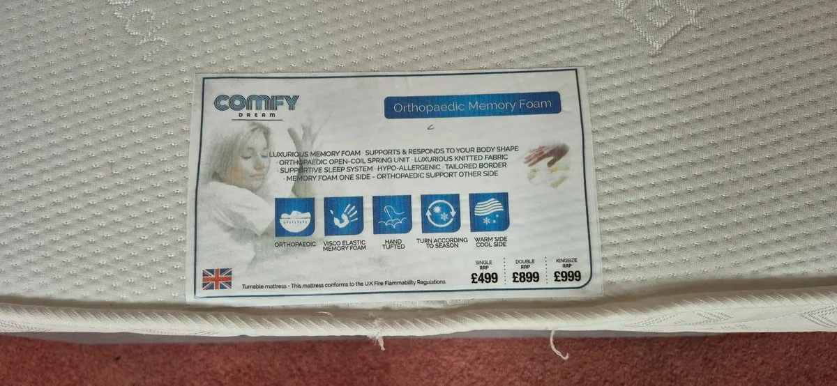 Single bed with mattress - Image 3