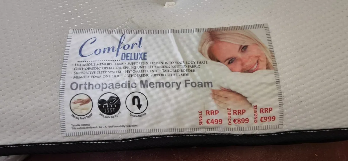 King Size Bed + Mattress - Image 2