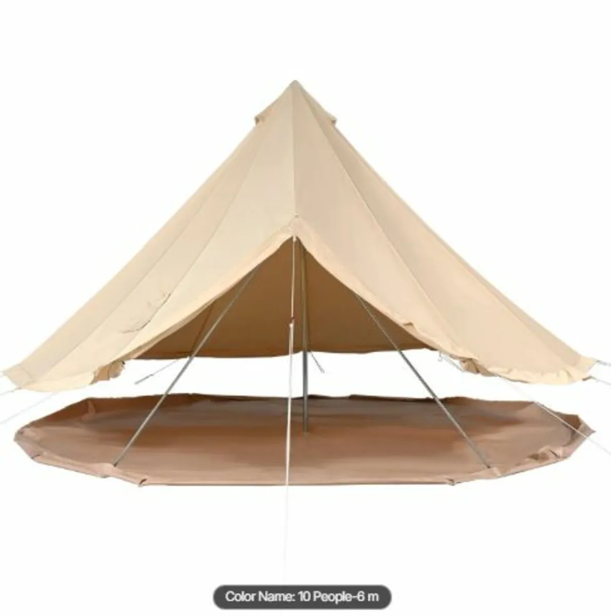 Canvas Bell Tent, 4 Seasons 6 m/19.68 ft Yurt Tent - Image 4
