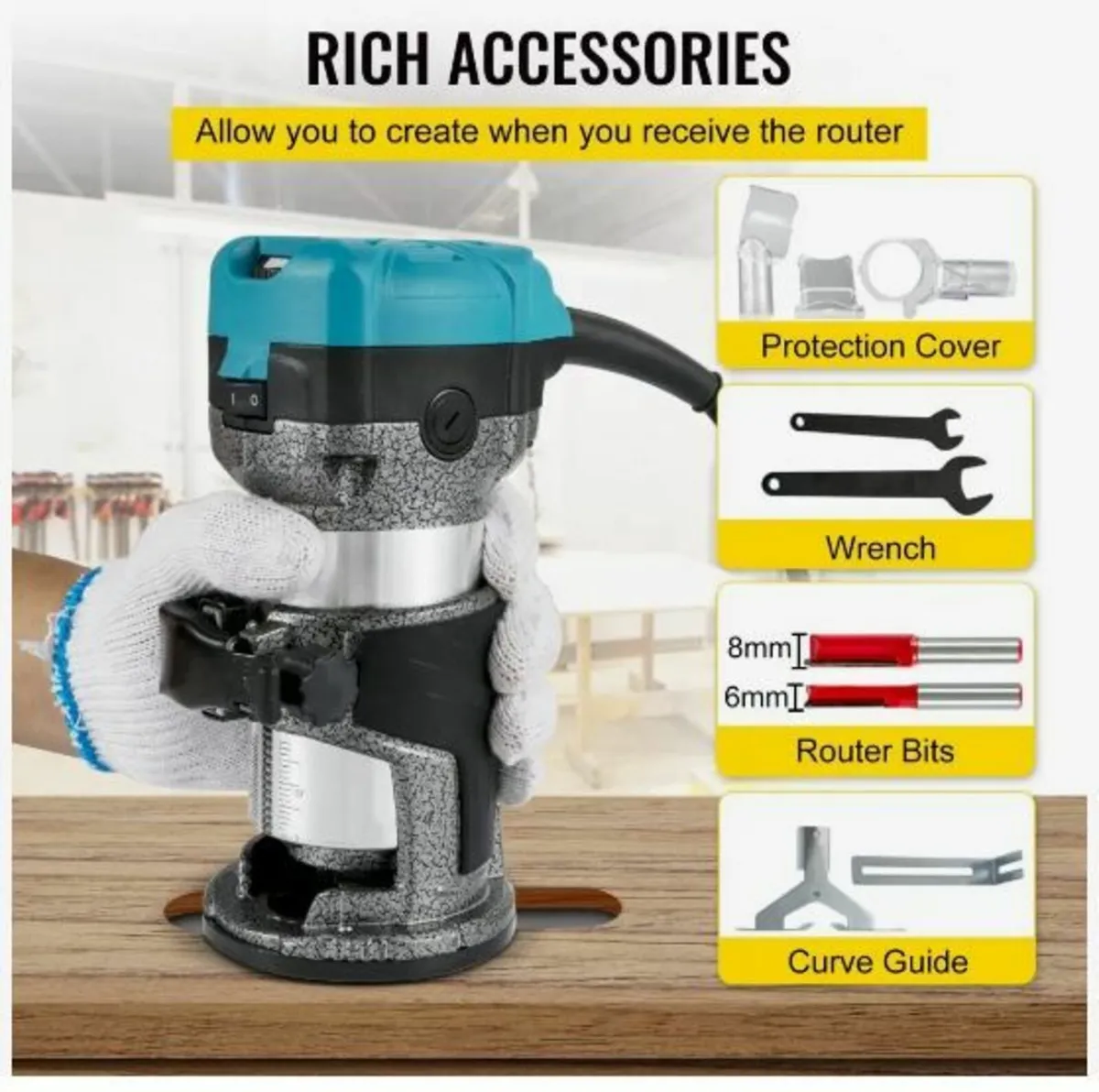 Router Tool, 710W Wood Router - Image 4