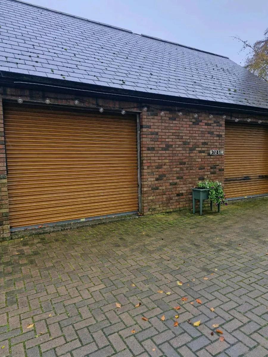 Two roller garage doors