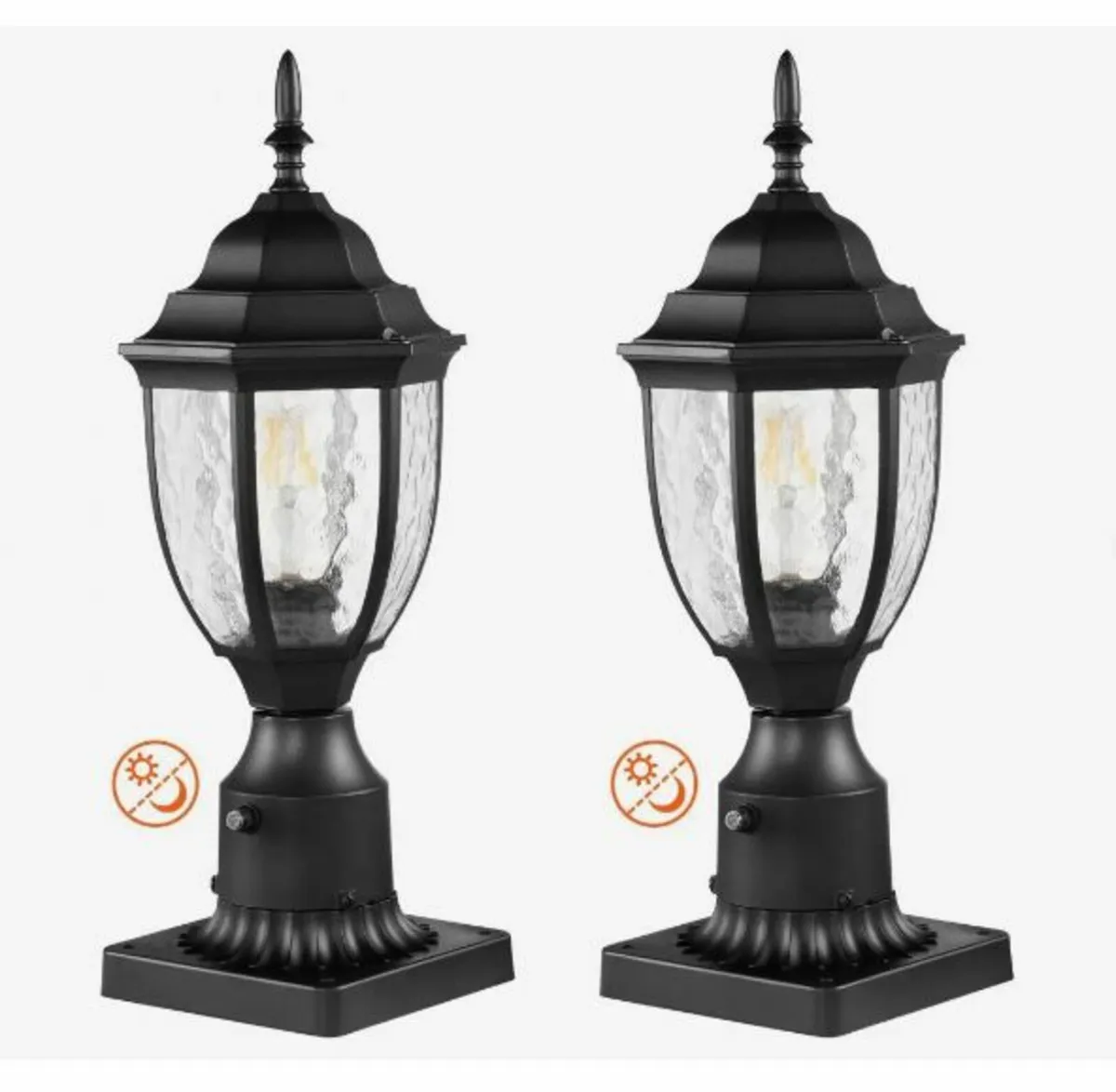 2 Pack Dusk to Dawn Outdoor Post Light - Image 1