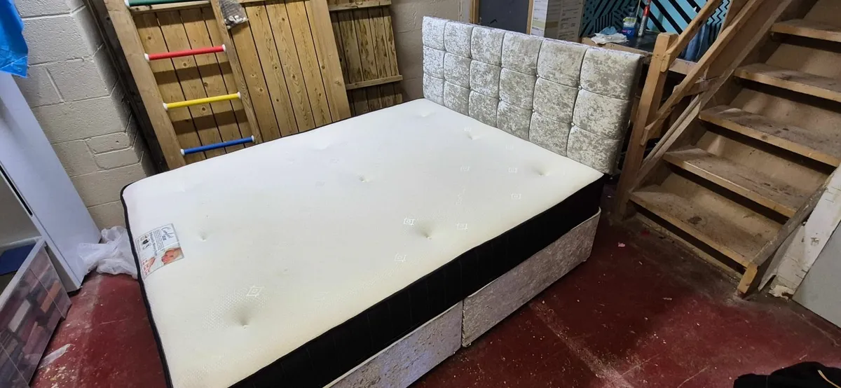 King Size Bed + Mattress - Image 3