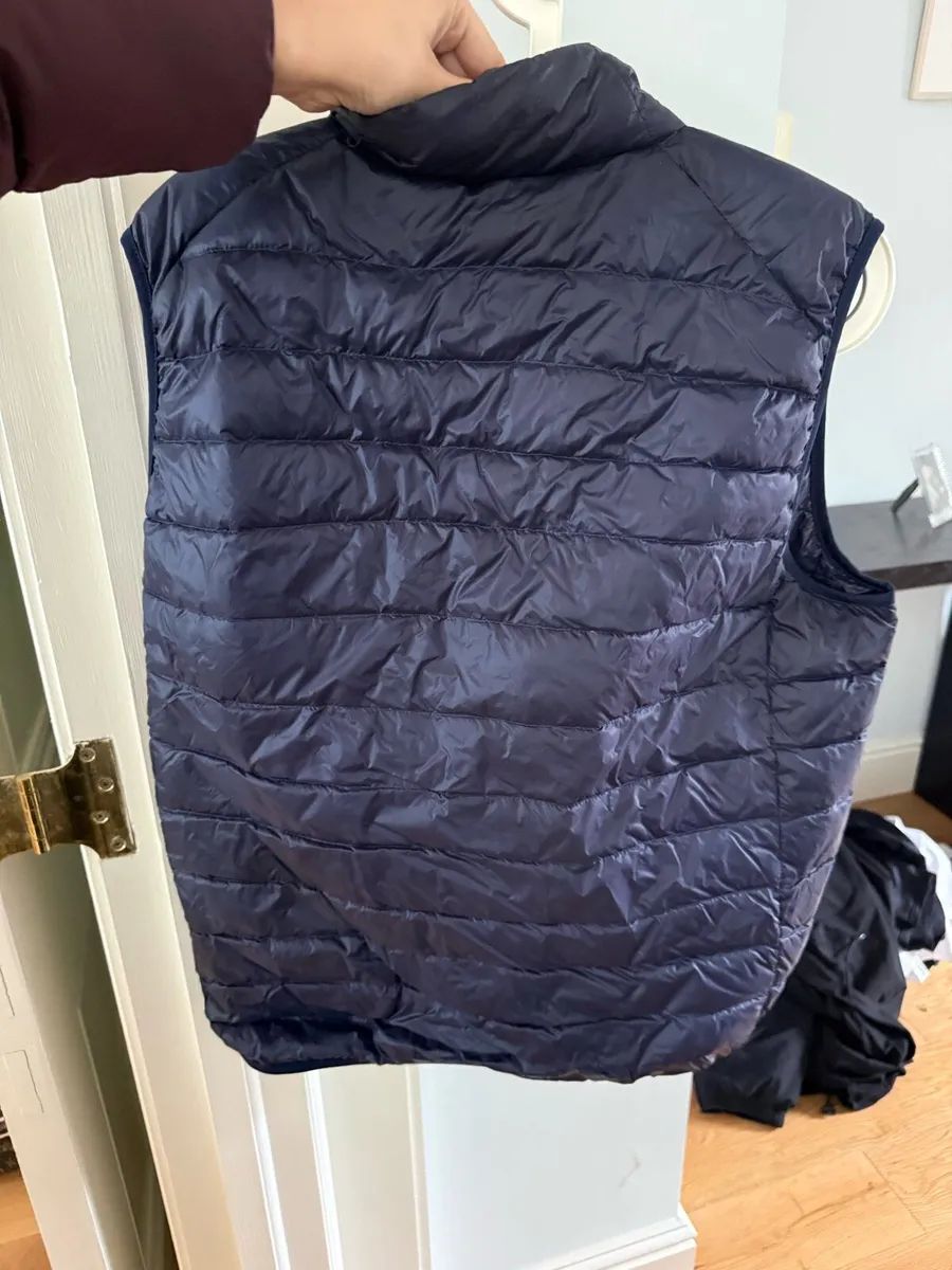 Men’s moncler navy gilet jacket - Image 4