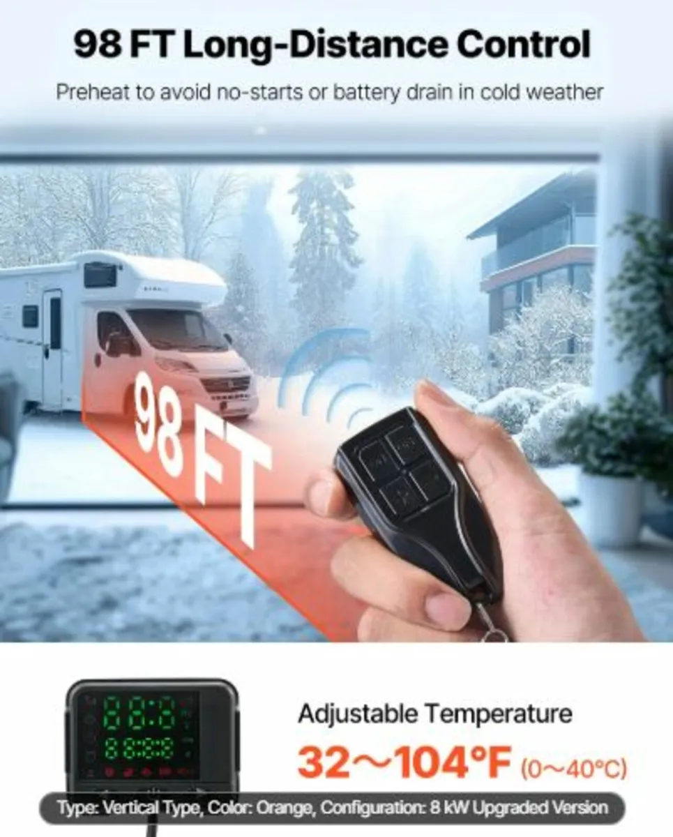 Diesel Air Heater, 8 kW DC12-24V, Fast Heating - Image 4