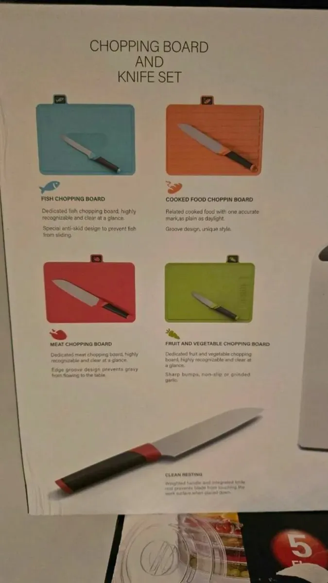 Kitchen Chopping board and knife set uv brand new - Image 3