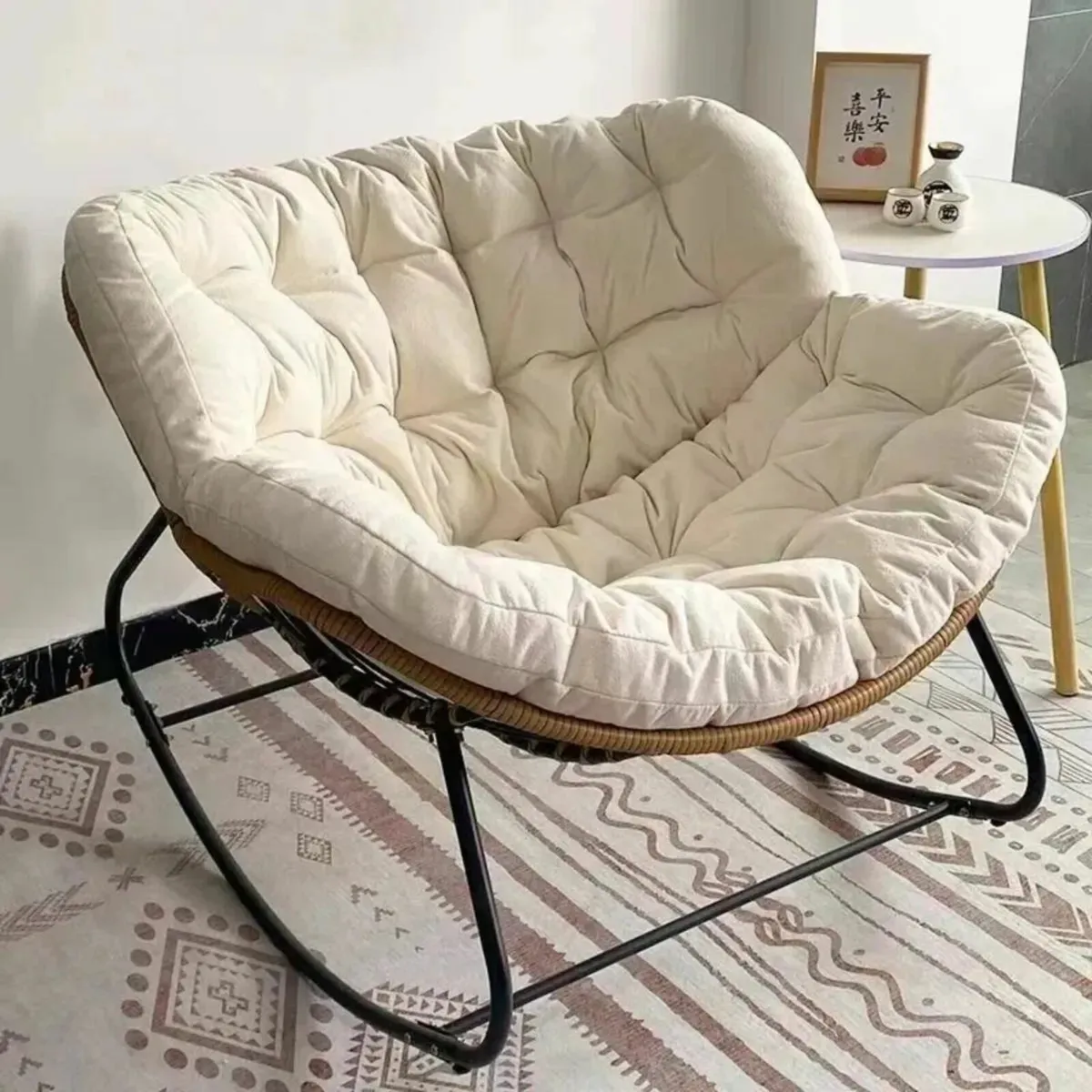 Rocking chair with cushion brand new - Image 3