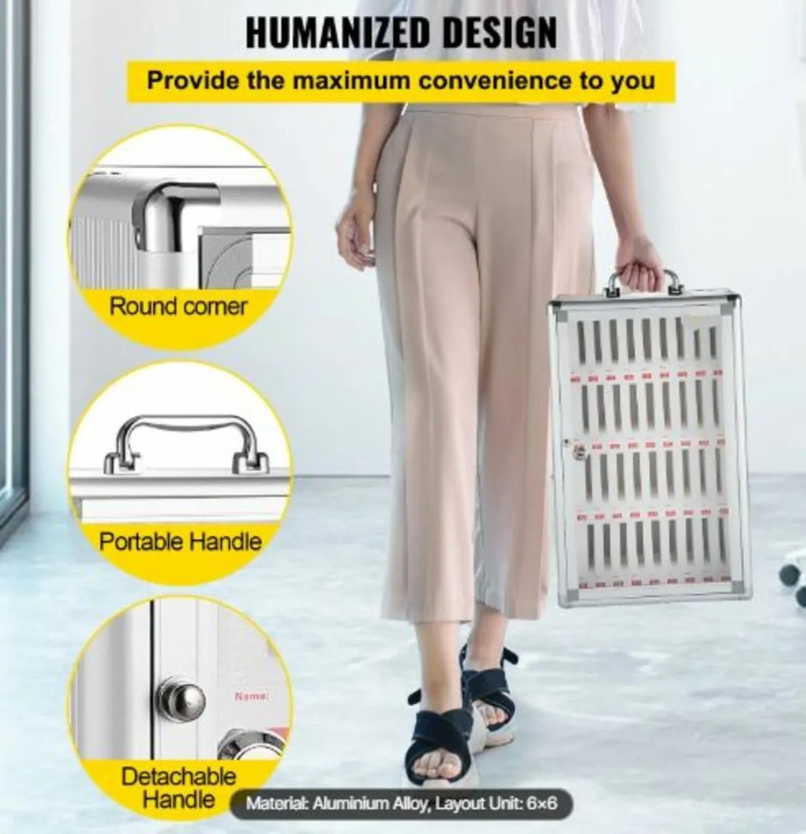 Cell Phone Storage Cabinet, 36 Slots, Aluminum - Image 4