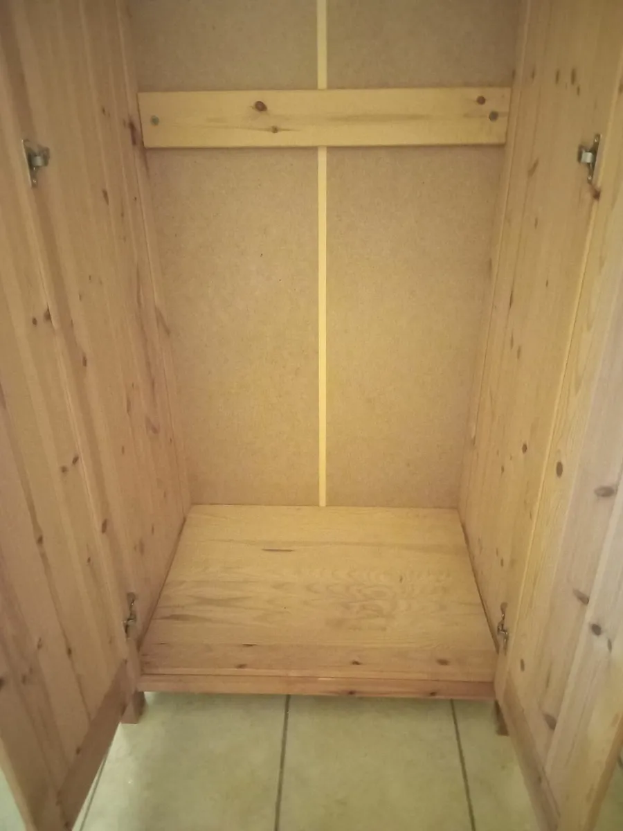 Single pine effect wardrobe - Image 3