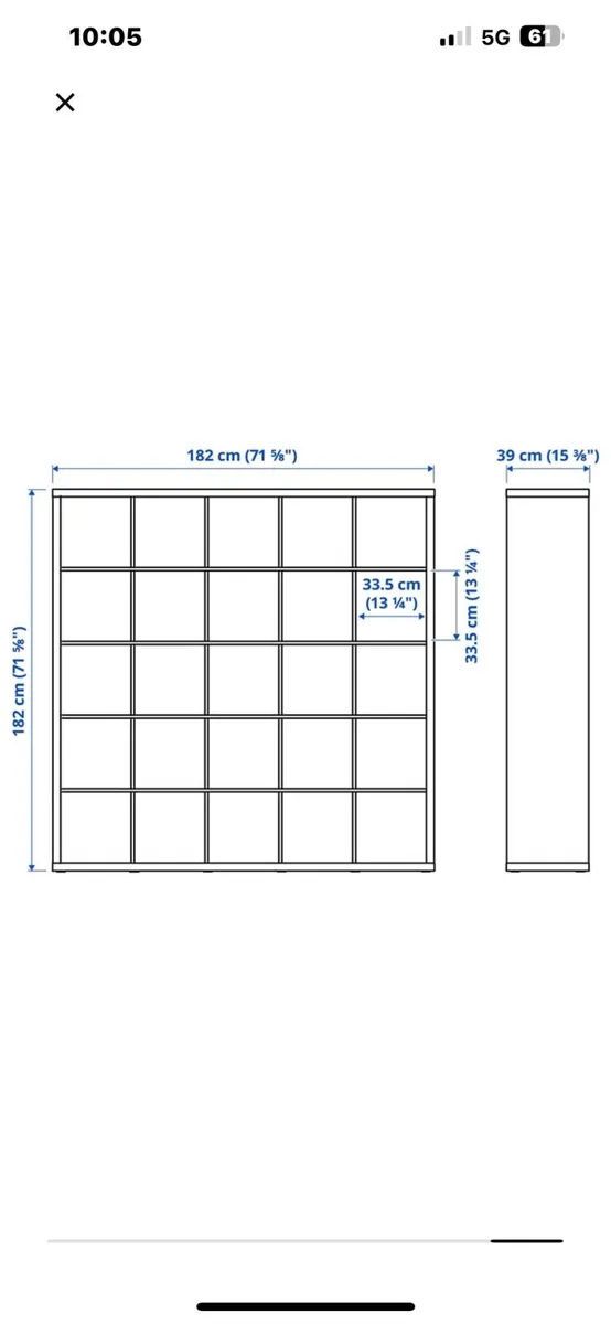Ikea Kallax shelving unit oak - Image 2