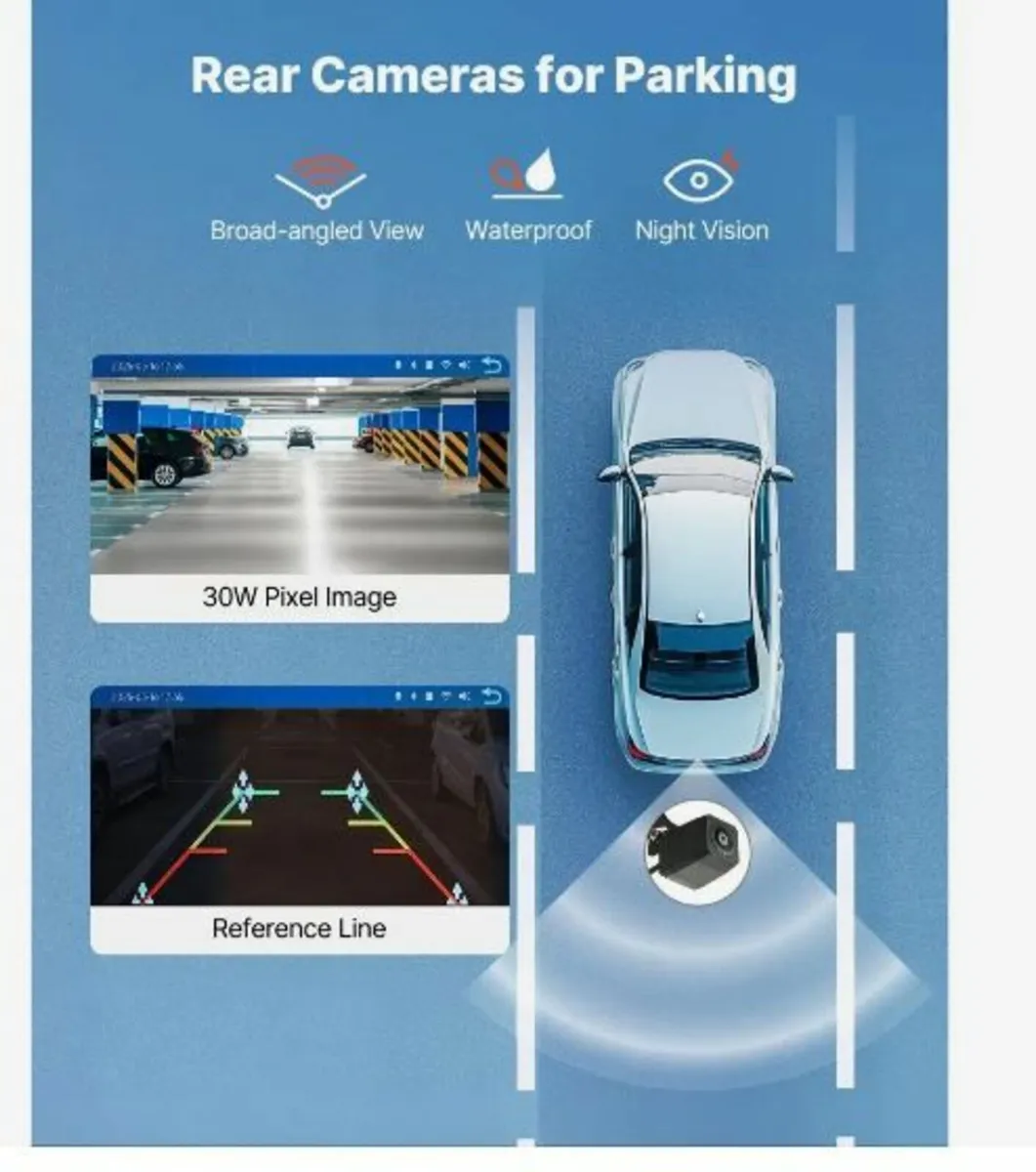 Wireless Car Stereo, 177.8mm HD Portable Radio - Image 3