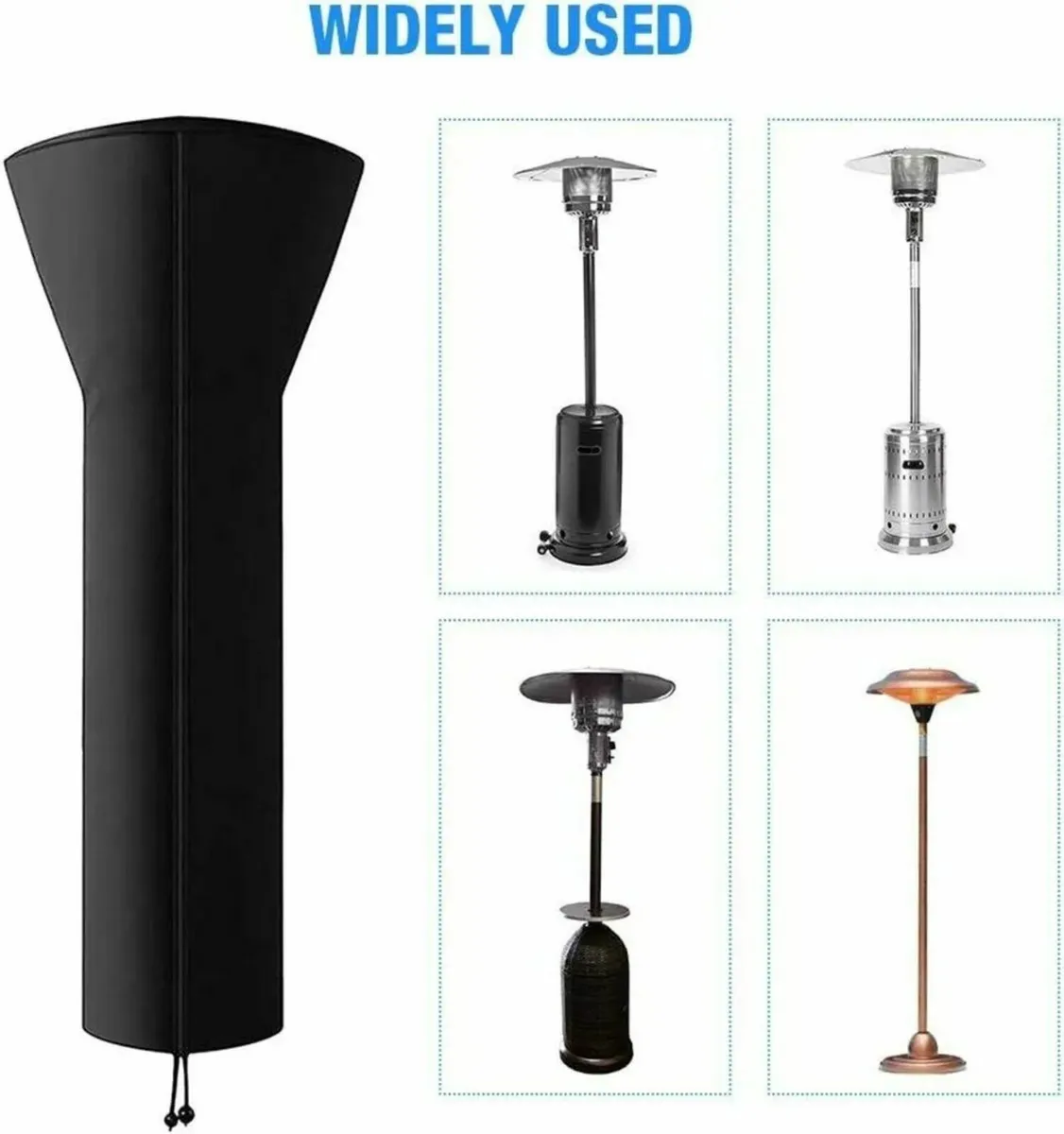 Patio Heater Covers with Zipper and Storage Bag - Image 3