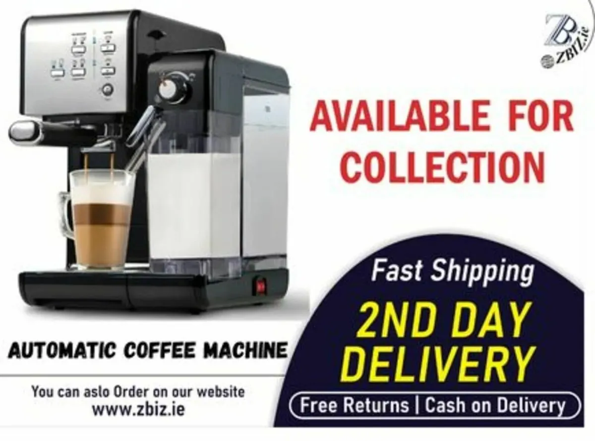 Automatic Coffee Machine – 19-Bar Espresso Maker - Image 1