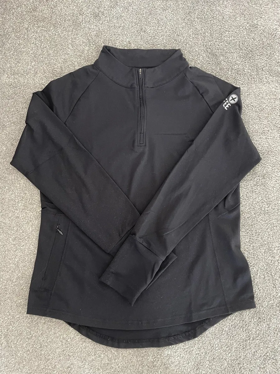 Gym + coffee 1/4 zip black - Image 1