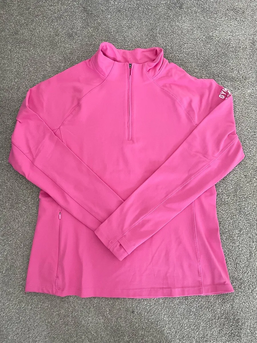 Gym + coffee 1/4 zip pink - Image 1