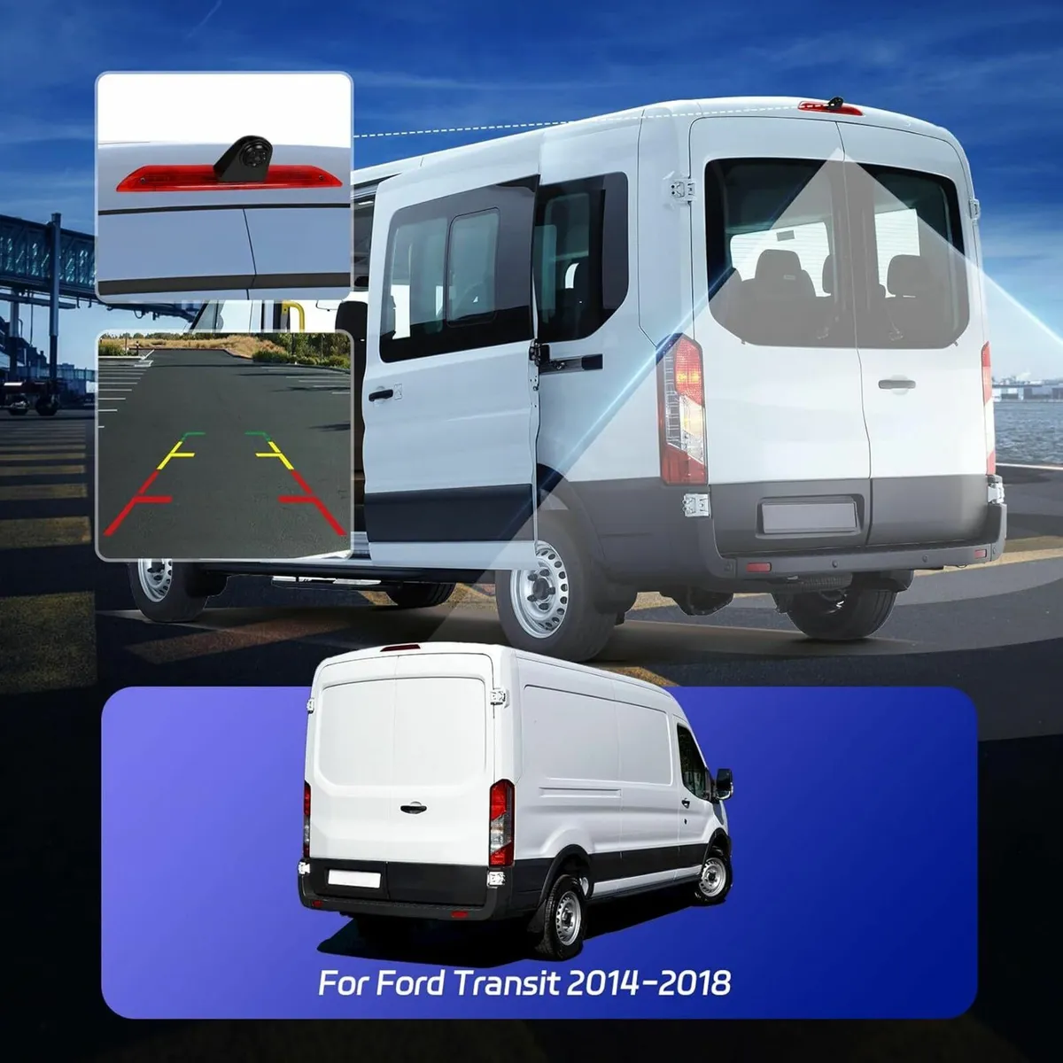 Brake Light Reverse Camera for Ford Transit 2014-2 - Image 2