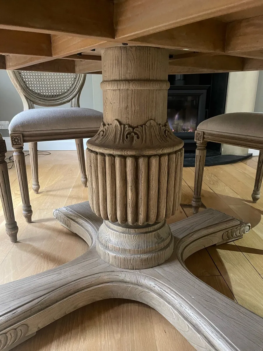 Chateaux Round Dining Table with 5 chairs - Image 3