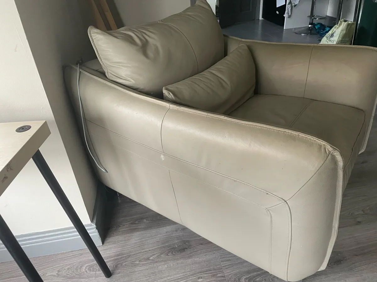 Faux Leather Armchair - Image 1