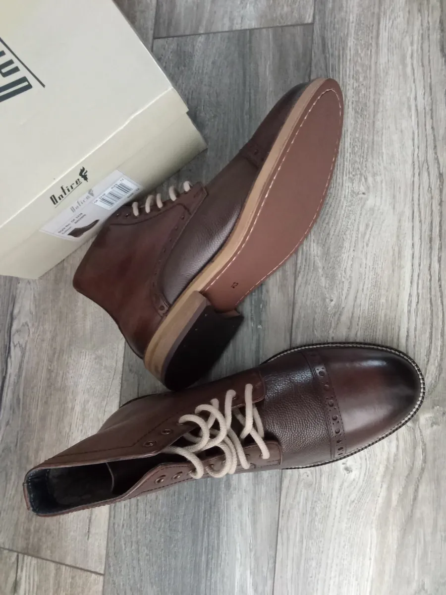 ( New) Onfire Brand.  Mens Leather Textured Boots. - Image 1
