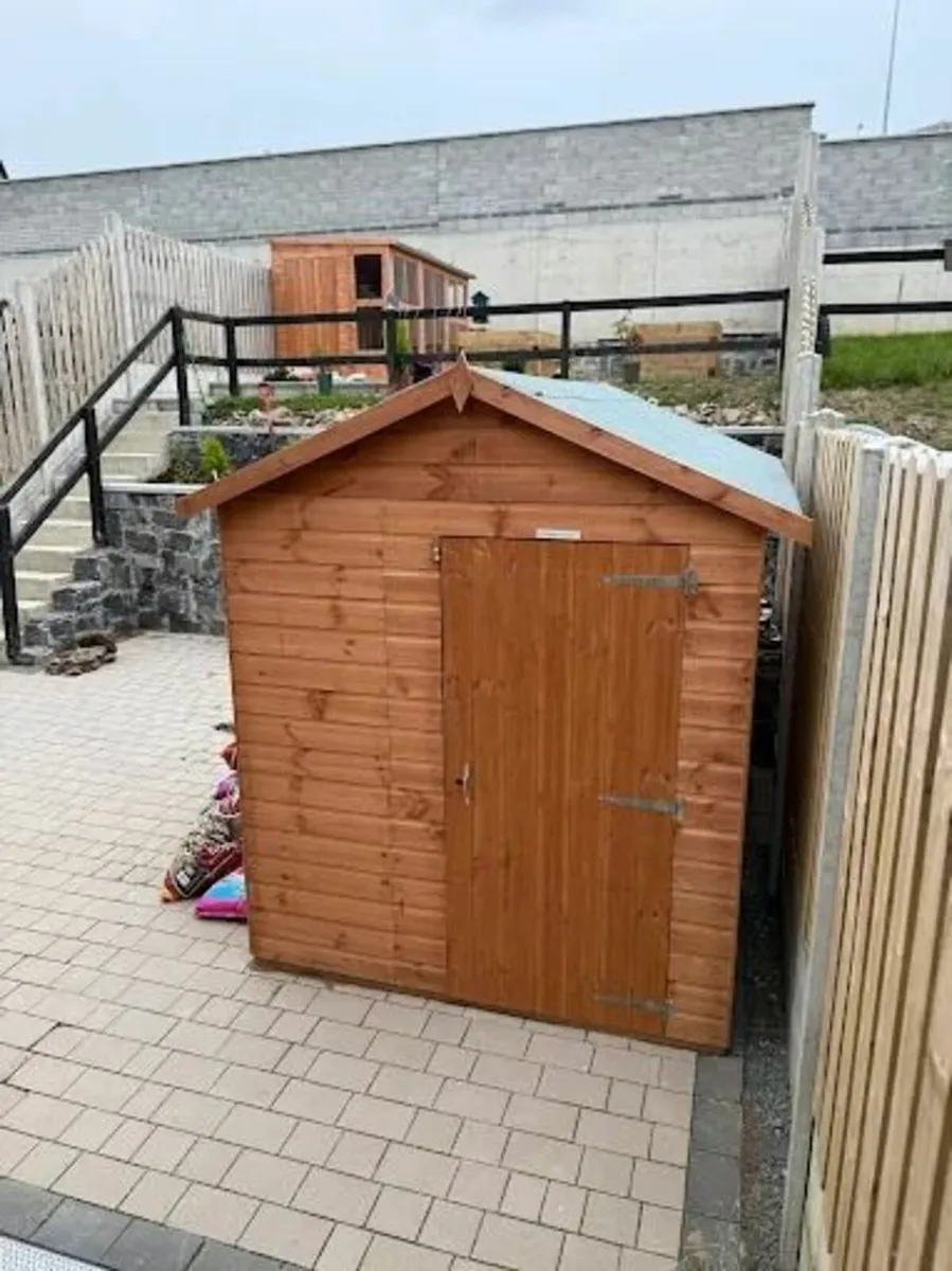8x6 Deluxe T&G Apex Garden Sheds. In Stock Naas - Image 2