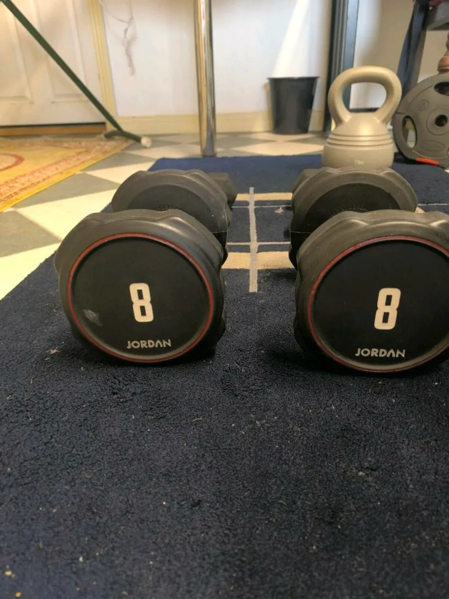 Curling Bar, Dumbbells and Kettlebell - Image 2