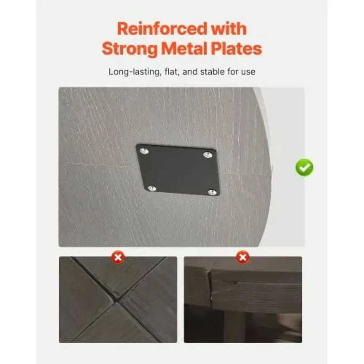 Round Dining Table, 47 inch Wood Table for 4-6 Per - Image 3