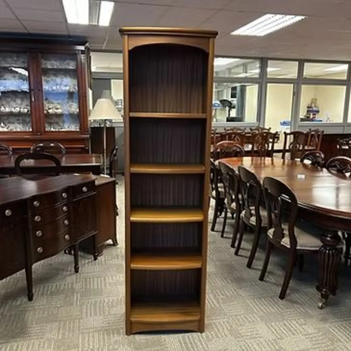 Nathan model 6902 teak open bookcase. Enclosed wit