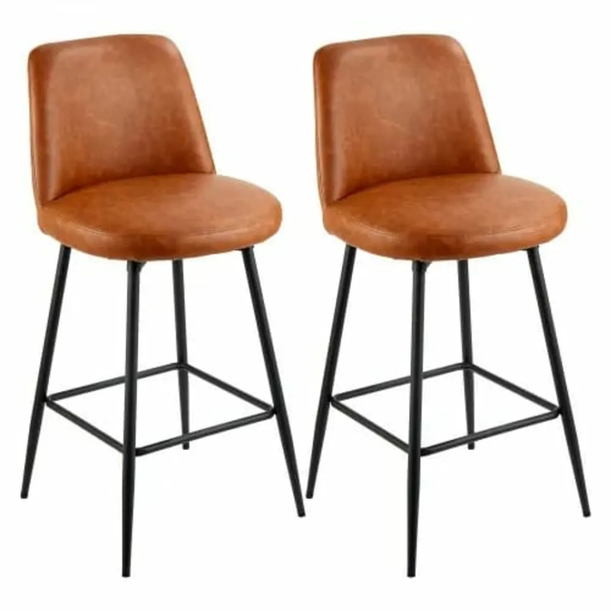 Bar Stool Set of 2, 69cm Counter Height Swivel Sto - Image 1
