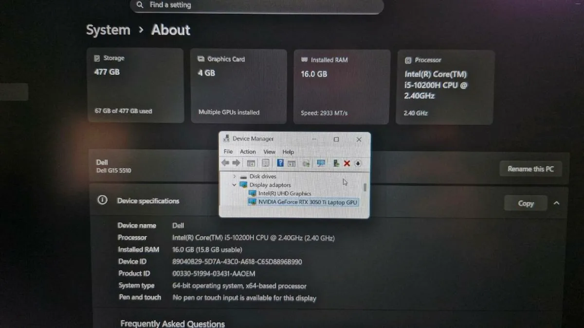 Dell G15 gaming laptop - Image 4