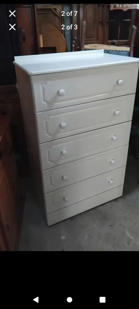 White drawers
