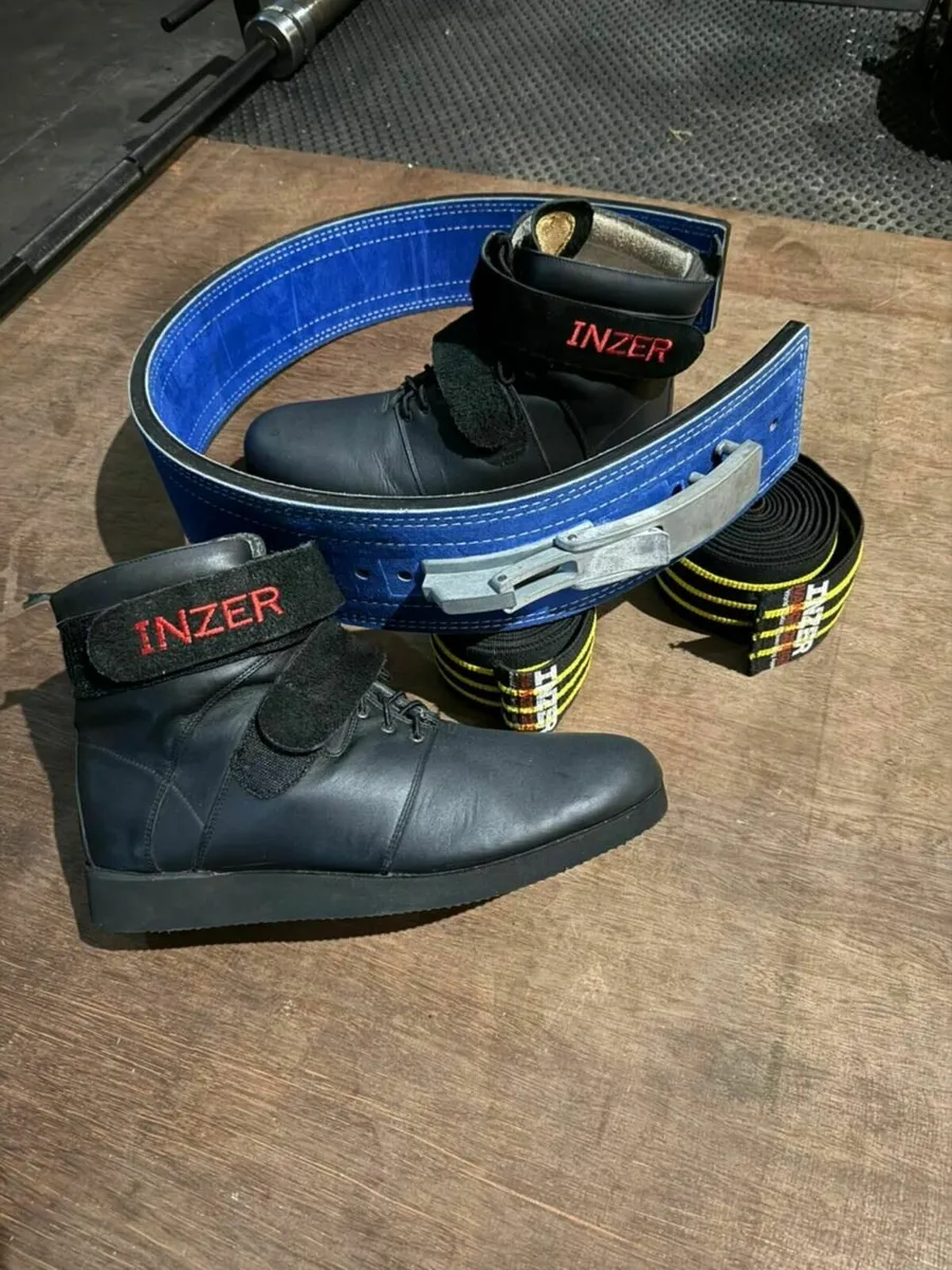 Inzer High-Top Power Shoes “The Pillar” –Black/Red - Image 2