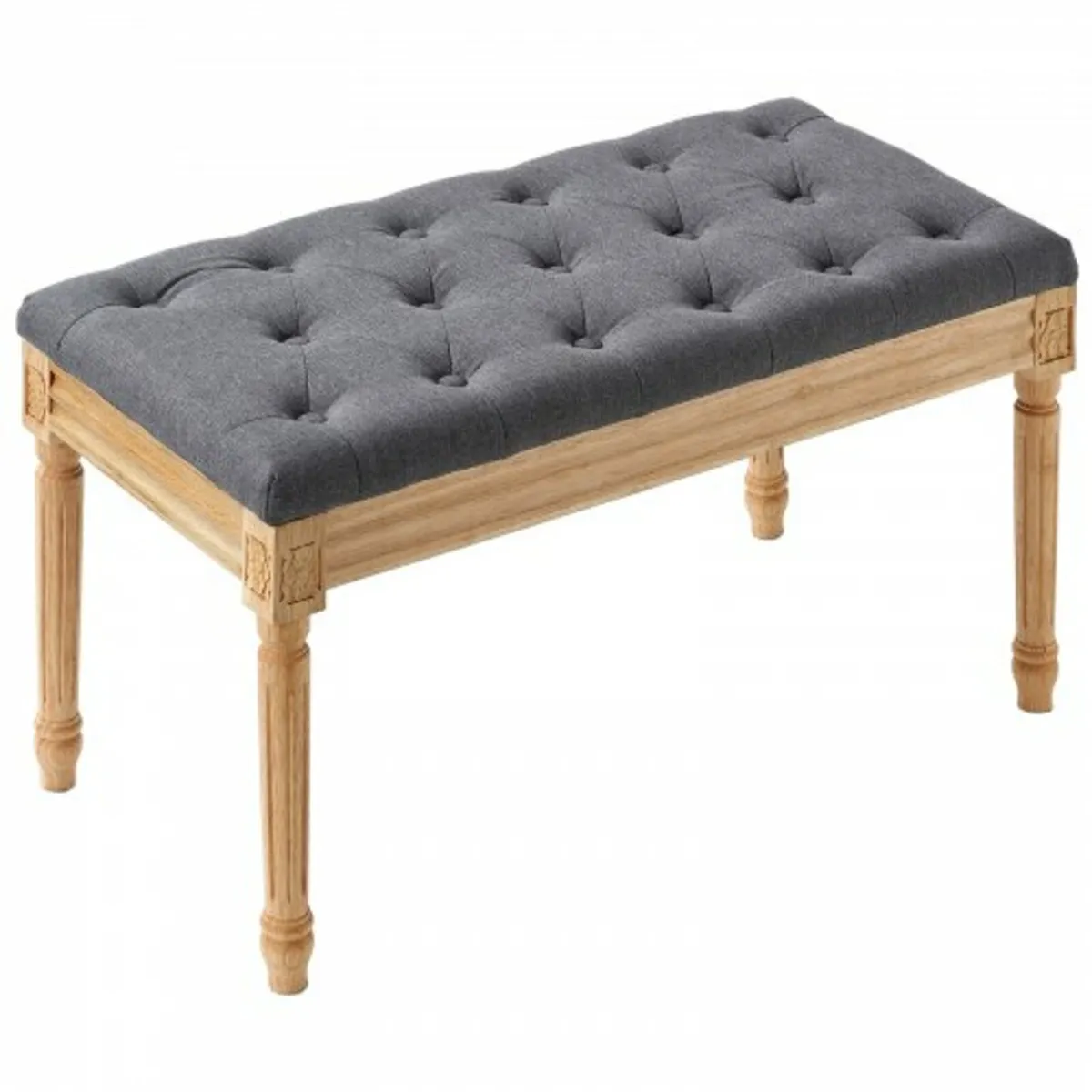 Upholstered Bench, 16"W Ottoman Bench, End of Bed - Image 1