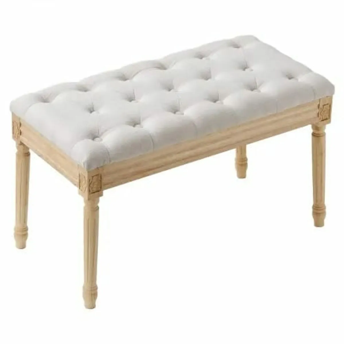 Bench, 16"W Ottoman Bench, End of Bed Bench with F - Image 1