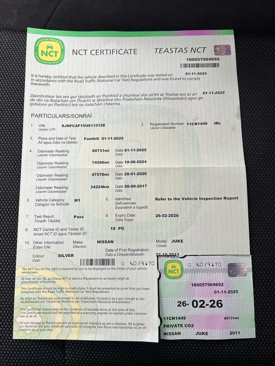 2011 Nissan Juke 1.5 diesel New NCT 3/26 Low Miles - Image 3