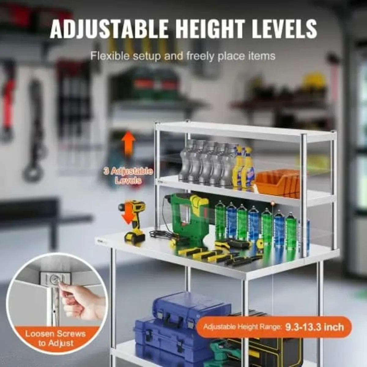 Double Overshelf, Double Tier Stainless Steel Over - Image 3