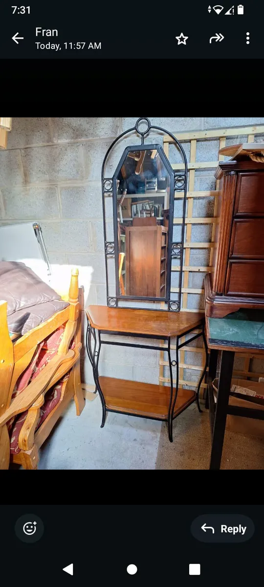 Hall table and mirror