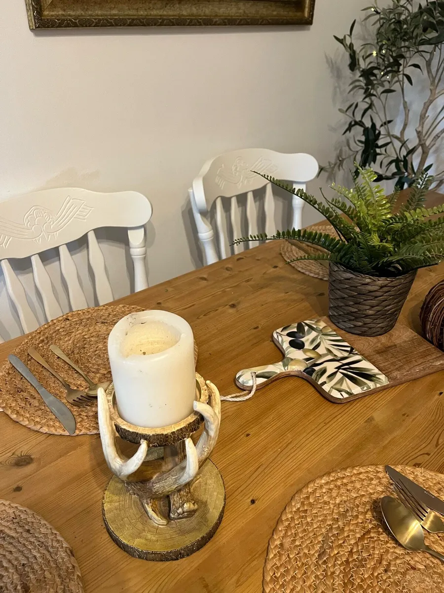 Farmhouse table and chairs - Image 4