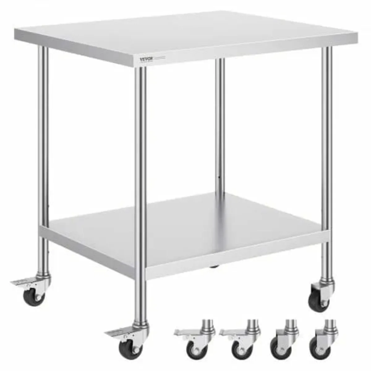Stainless Steel Work Table 30 x 36 x 38 Inch, with - Image 1