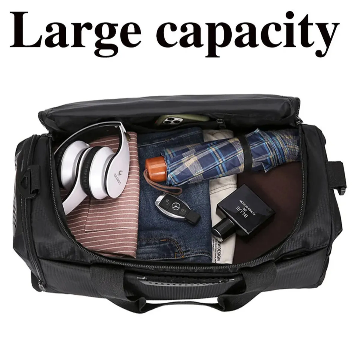 NEW Black Tote Bag for Travel, Gym etc - Image 3